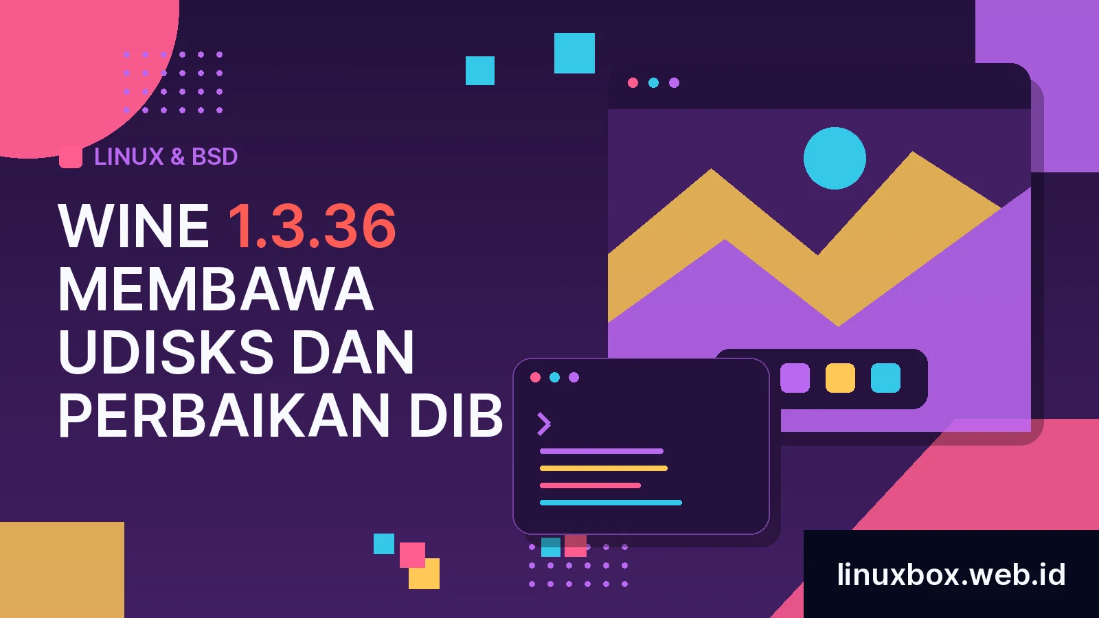 Wine 1.3.36 Membawa UDisks dan Perbaikan DIB