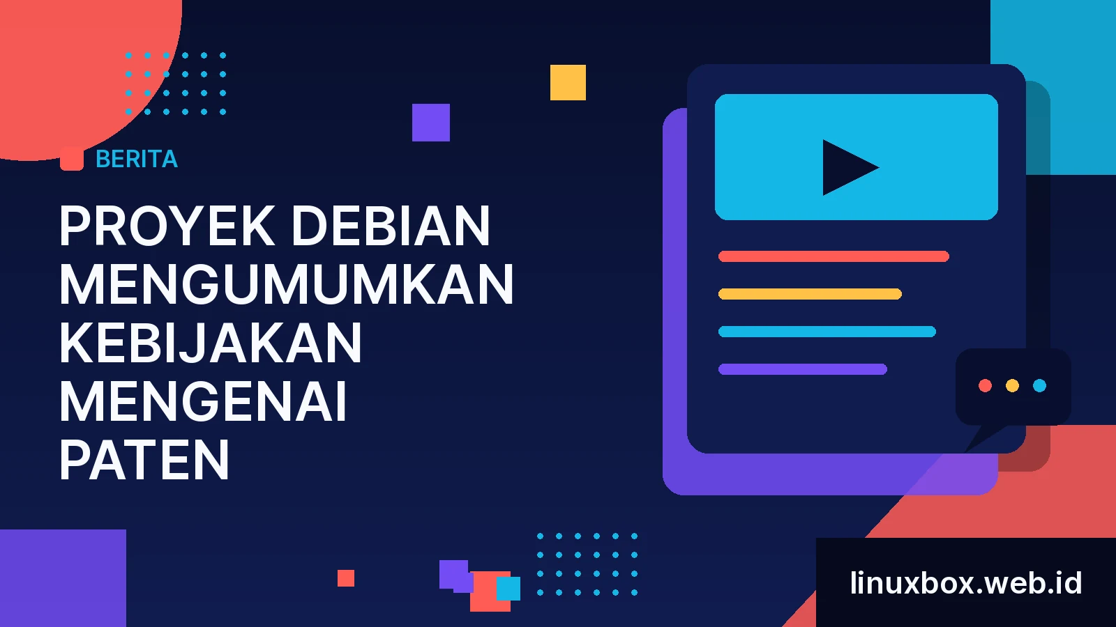 Proyek Debian Mengumumkan Kebijakan Mengenai Paten