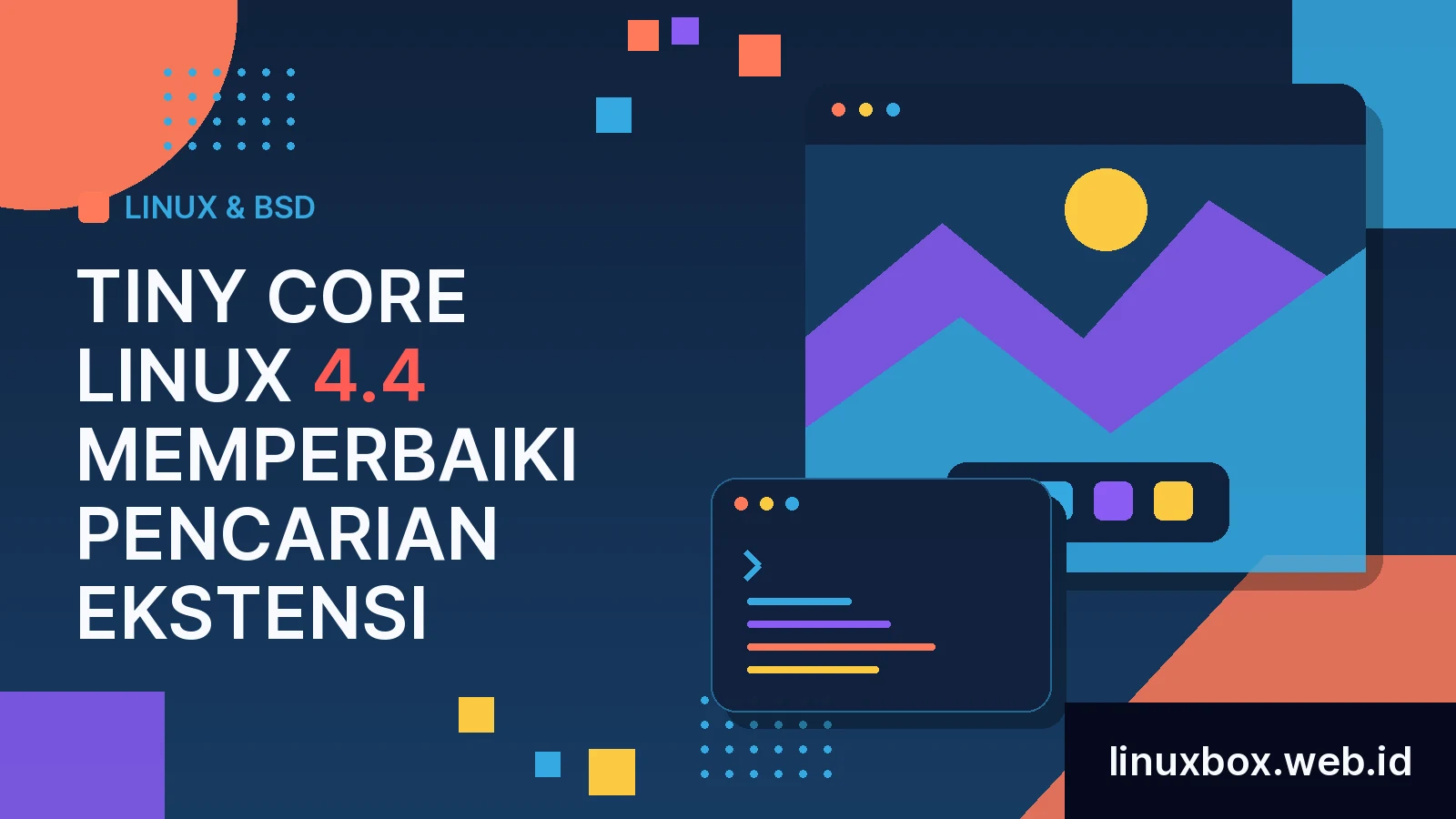 Tiny Core Linux 4.4 Memperbaiki Pencarian Ekstensi