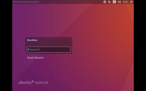 Login Ubuntu Linux 16.04